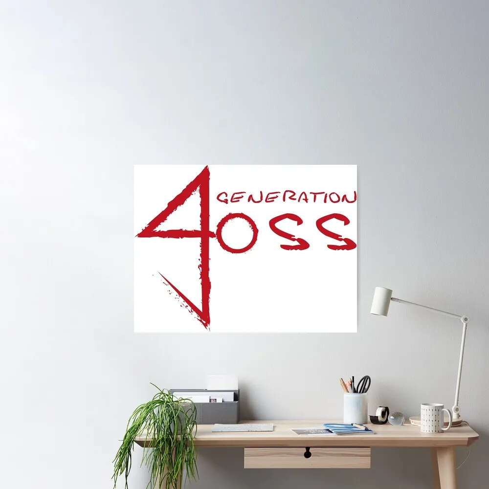 

Generation Loss Typography Blood Poster Decor Modern Wall Print Room Vintage Home Art Mural Decoration Funny Painting No Frame