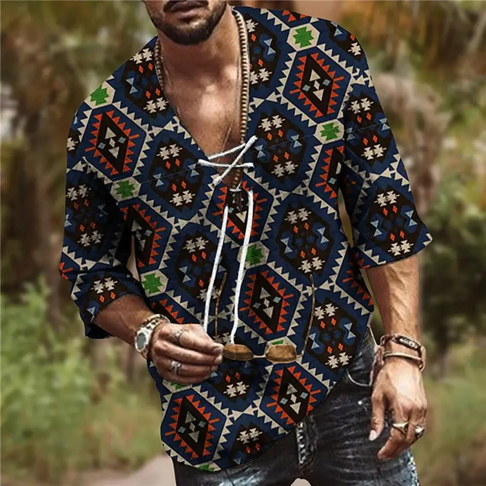 

Loose Trendy Casual Men Top String Men Top Breathable Spring Clothing