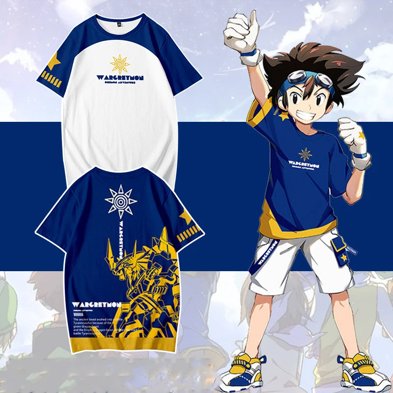 

Digimon Animation T-Shirts Agumon 3D Print Short Sleeved Fashion Summer Casual Kids T-Shirt Boys Girls Clothes From 4 to 14 year