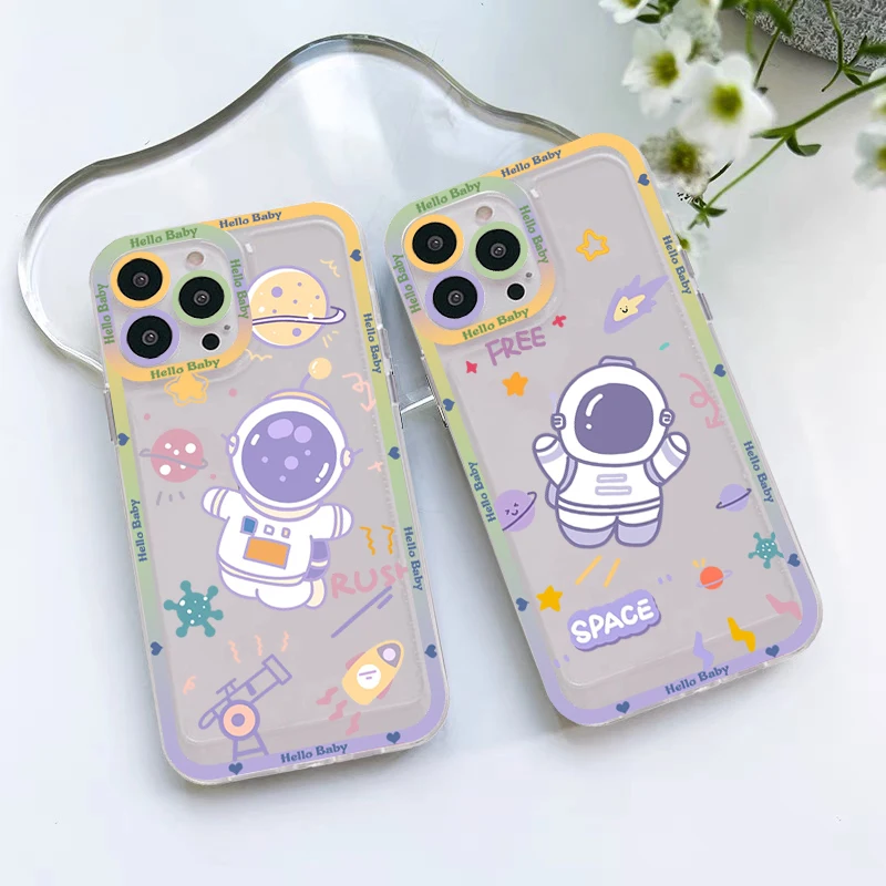 

Cute Astronaut Phone Case for iPhone 11 12 13 Mini Pro Max 14 Pro Max Case shell