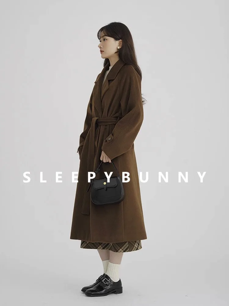 

Элегантное темпераментное Женское пальто во французском стиле, зимнее теплое пальто средней длины в стиле ретро, женское холодное пальто на бретелях