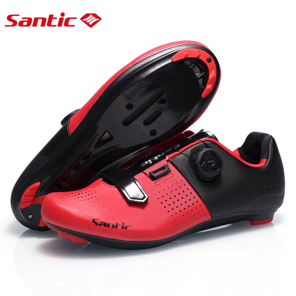 

Santic Road Bike Shoes Unisex Professional Athletic Bicycle Sneakers Lightweight Rotating Buckle Outdoor Cycling Locking Shoes