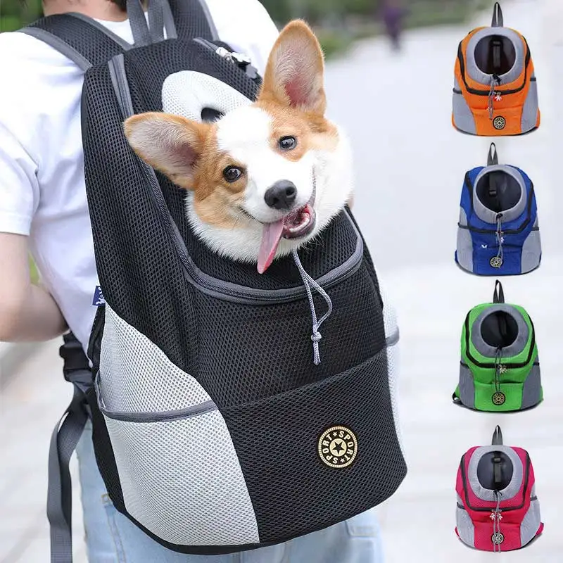 

Portable Backpack Breathable Mochila Bag Cat Perro Pet Double Dog Carrier Outdoor Shoulder Bag Backpack Carrier Dog Dog Travel