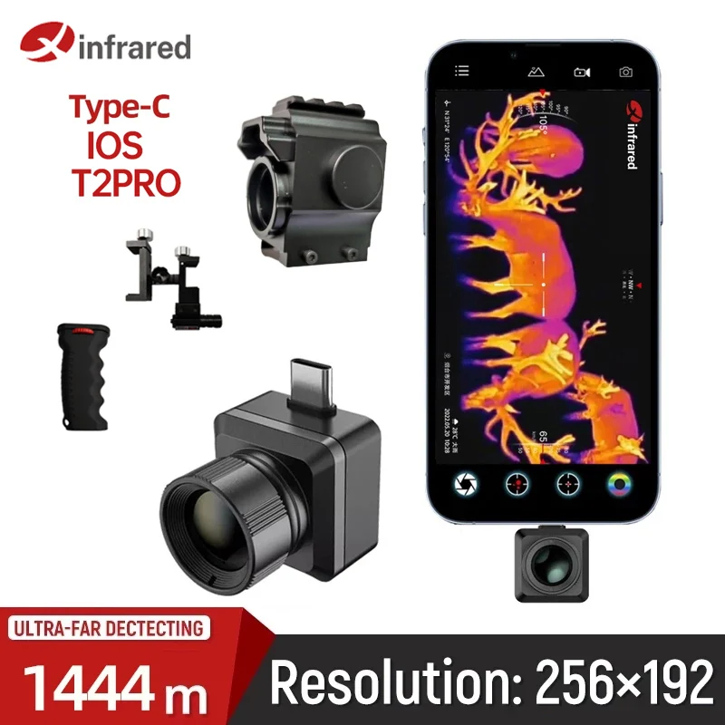 

Тепловизор InfiRay T2PRO для наружной фотосъемки, монокулярная Лазерная инфракрасная тепловизионная камера