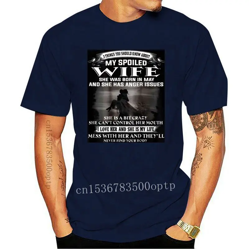 

Camiseta de talla grande para hombre, prenda de vestir, con estampado de My misted Wife, ropa de S-5XL, 3 piezas