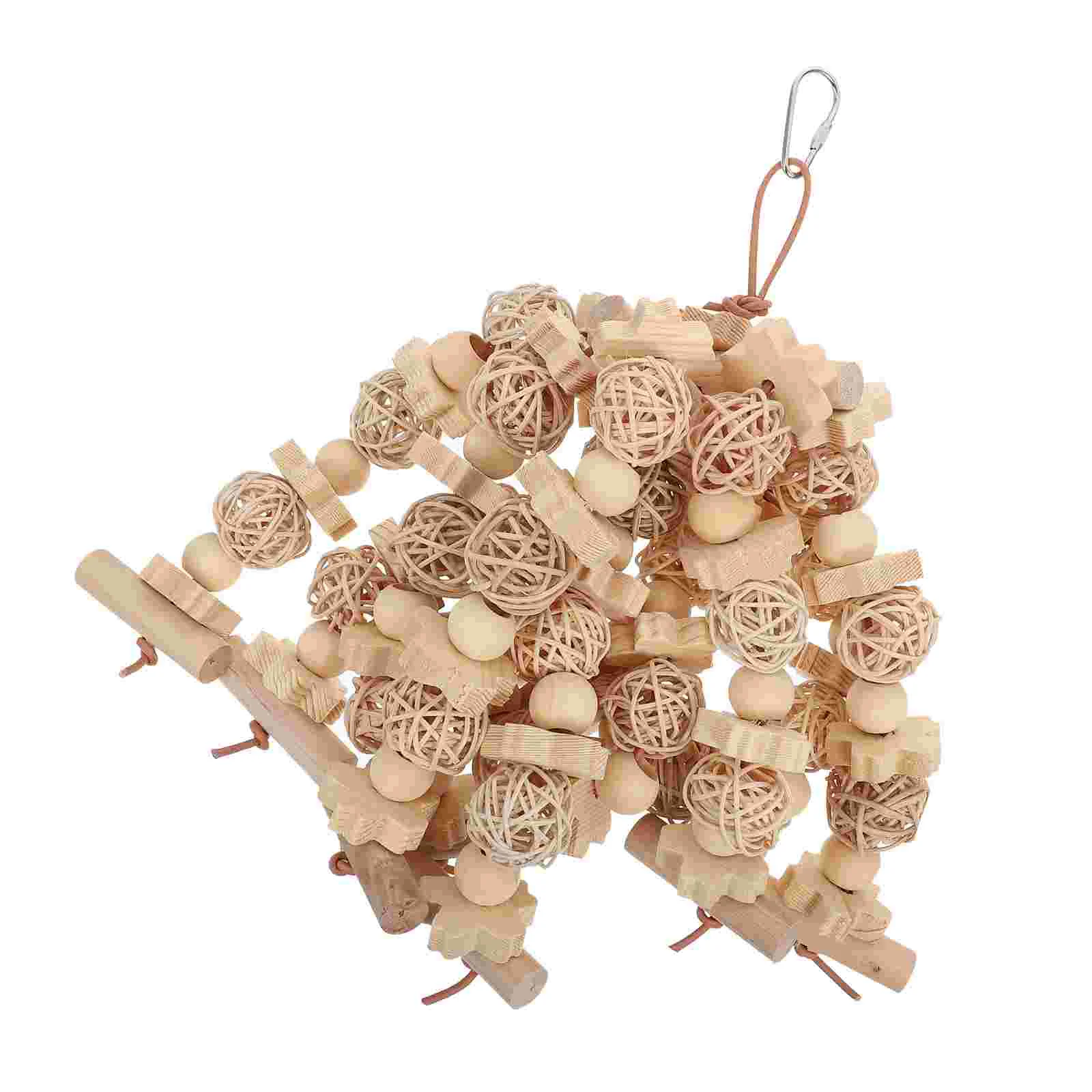 

1 Set Natural Parrot Chewing Parrot Cage Hanging Wood Parrot Biting