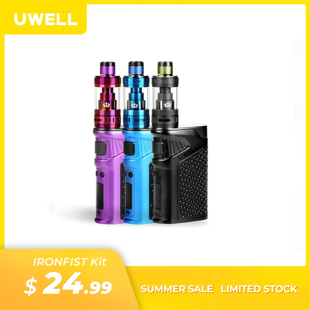 

Набор для вейпа UWELL IRONFIST, 5 Вт, 200 Вт, 2 мл/5 мл, с атомайзером, с аккумулятором 18650, с зарядкой по USB, электронная сигарета (без аккумулятора)
