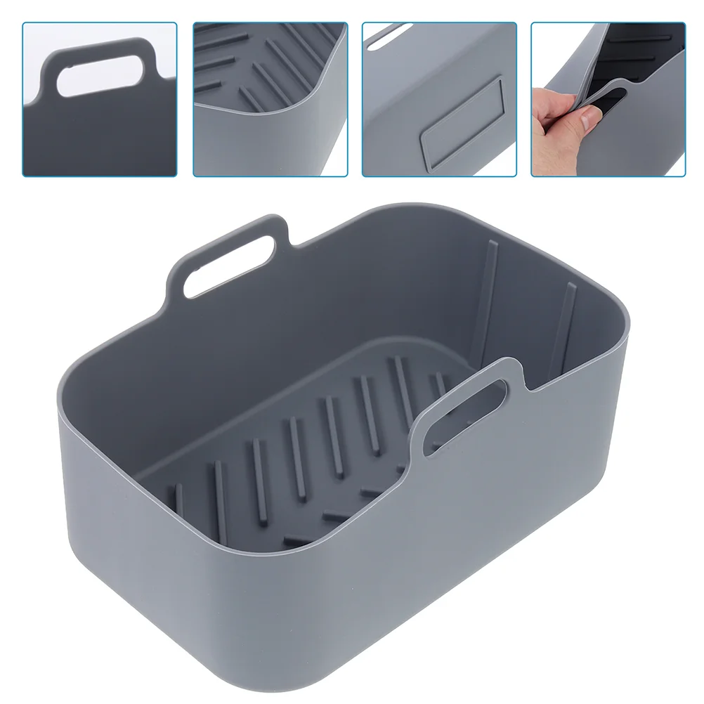 

Air Fryer Silicone Basket Liner Baking Tray Oven Paper Pan Parchment Kitchen Cake Accessories Reusable Liners Cookie Sheet