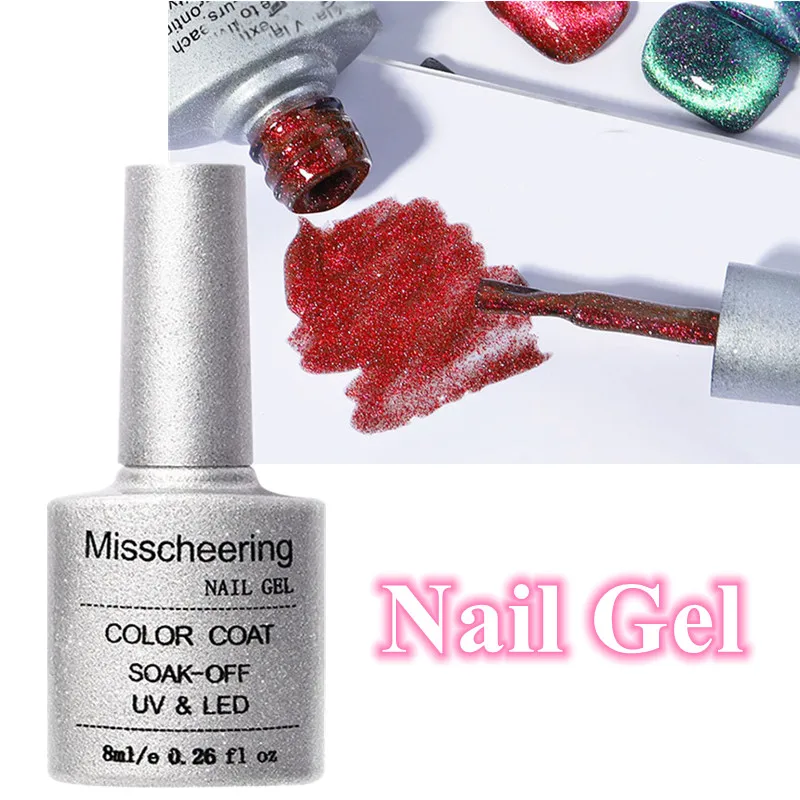 

8 мл Радужный Гель-лак «кошачий глаз» зимний красочный зеркальный Универсальный лак для ногтей можно использовать на любом цвете аксессуар...