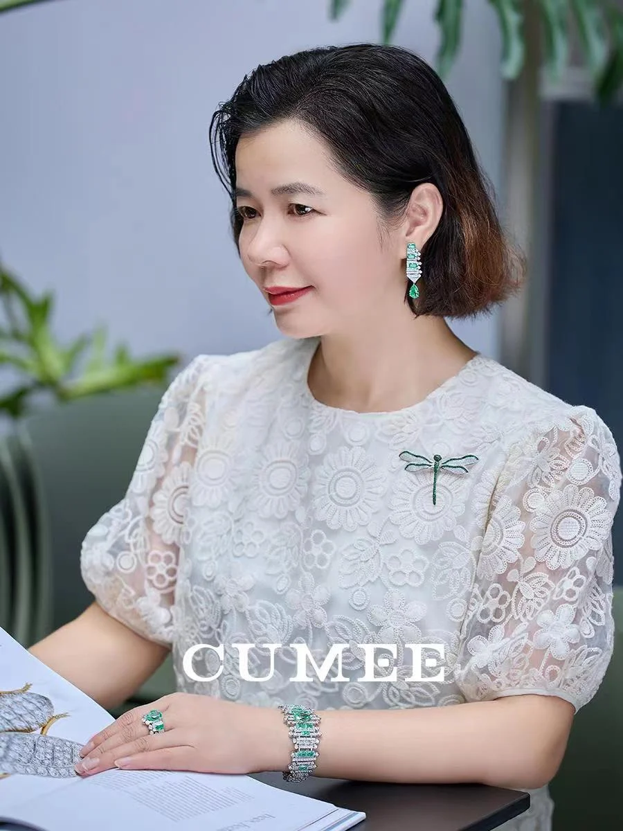 Женские серьги CUMEE Cultivated and Synthesized Palaiba серебро 925 пробы позолоченные для вечеринки