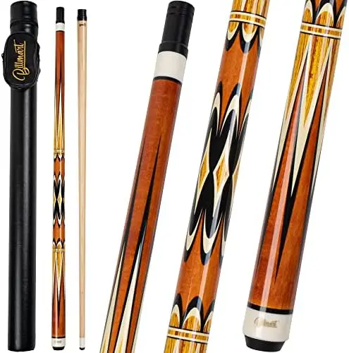 

Cue Stick, Low Deflection Shaft Billiard Cue Sticks with Hard Case, Pool Table Sticks Queue, 19-21 oz Pool Que Pool glove Cue ti