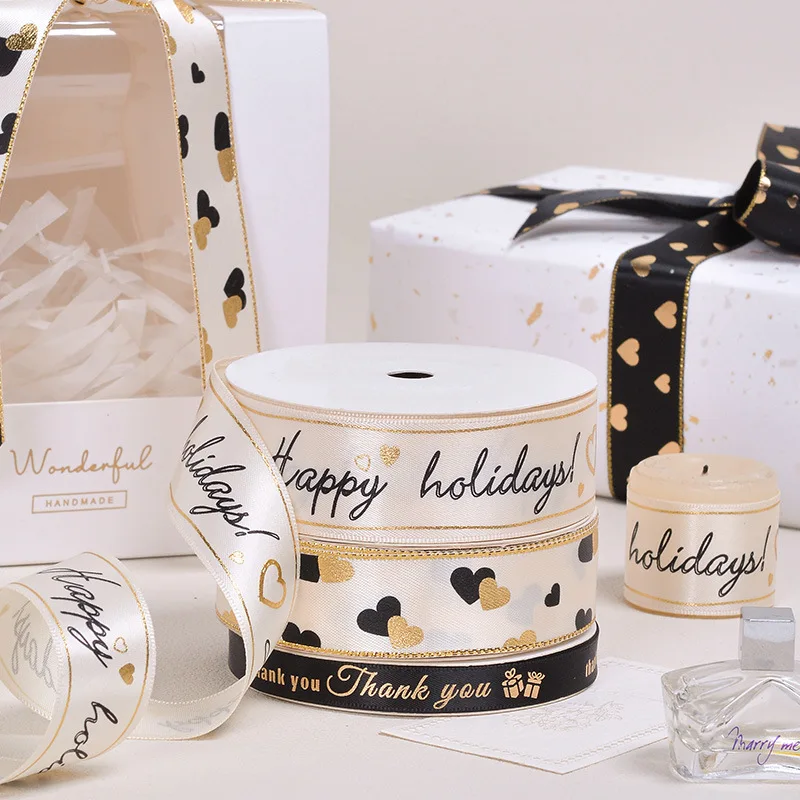 

Exquisite Valentine's Day Gift Packaging Ribbon Romantic Love Pattern Ribbon DIY Material Bow Ribbon