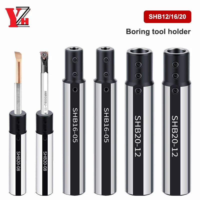 

YZH SHB12 SHB16 SHB20 - 3 4 5 6 7 8 10 12 mm Boring Tool holder Small diameter holder CNC Lathe 100mm Tungsten Steel