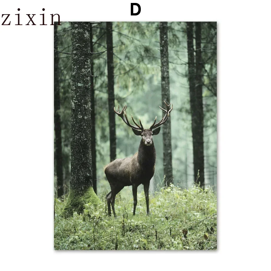 

Картина на холсте "Белый цветок зеленый лес олень"