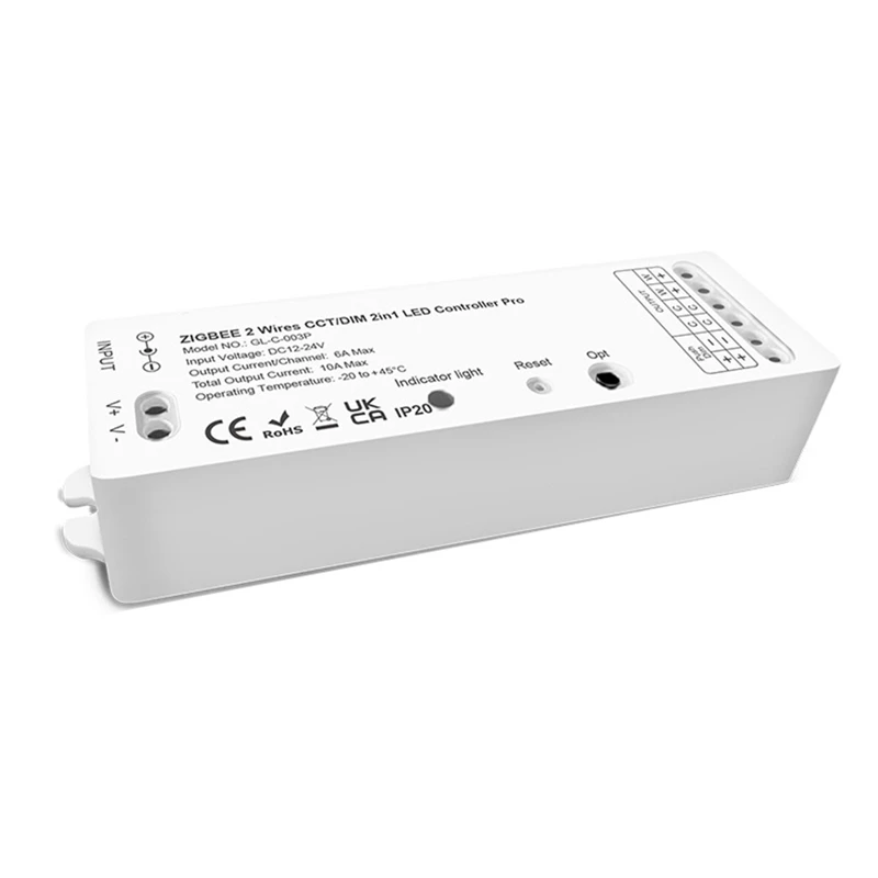 

2 Wires CCT/DIM Zigbee 3.0 Smart LED Strip Controller Work For Smartthings Alexa Smartlife App Voice RF Remote Control