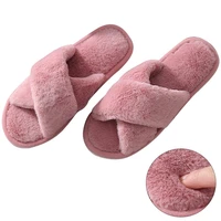 womens cross home indoor outdoor with slippers women soft plush shoes slip resistance warm cotton slipper fashion womens shoes