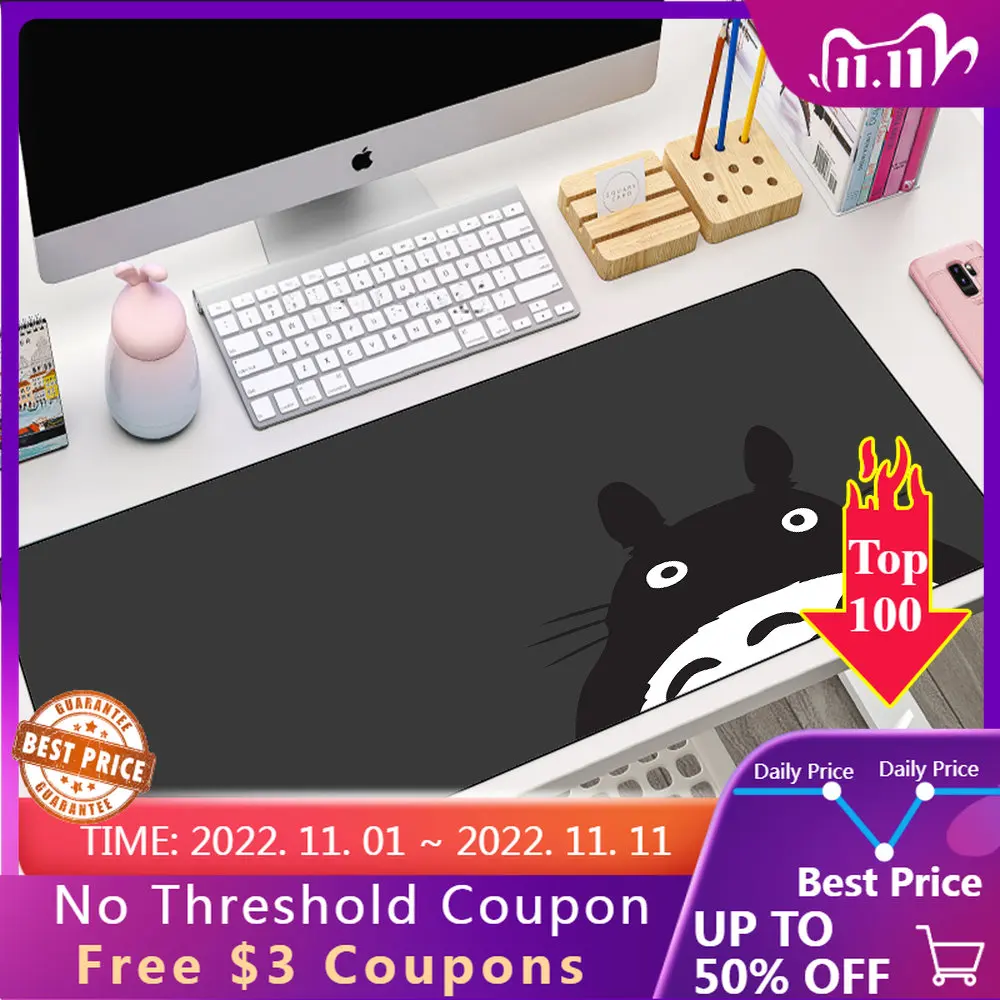 

Totoro Anime Mouse Pad XXL Mousepads Mouse Gamer Gaming Mouse Pad 800x300mm Large Computer Keyboard Mouse Mat Desk Mats Kawaii