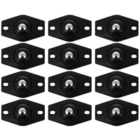 12pcs self adhesive wheels useful sticky pulley bins bottom caster wheels