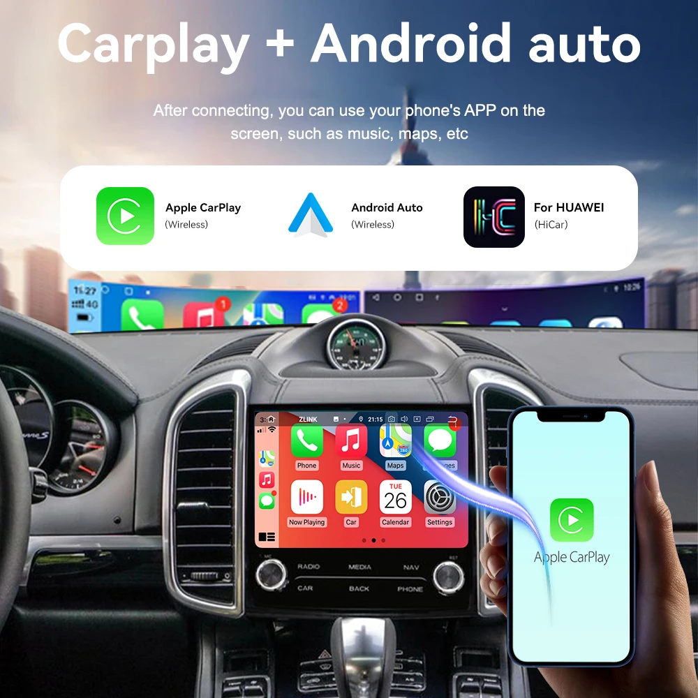 7-дюймовый экран, Android 13, GPS-навигация, автомагнитола с CarPlay для Porsche Cayenne 2010-2017, мультимедийный проигрыватель, аудиосистема с DSP. (art.: 3920d8258cfac) - 3920d8258cfac