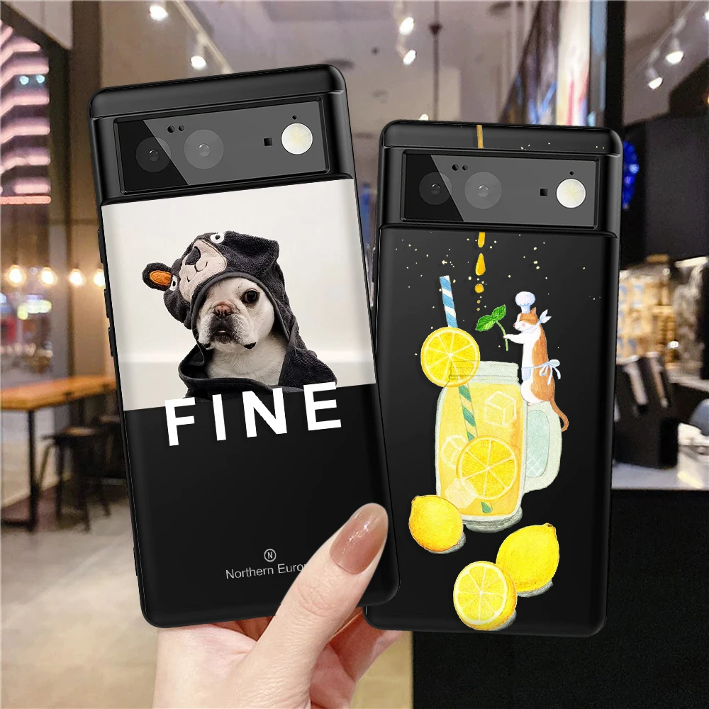

Cute Animal Dog Case for Google Pixel 7 7Pro 6a 6 6Pro 5 5a 5G 4XL 4 4a 2 2XL 3 3XL 3a 3aXL Soft Silicone Covers Bumper Fundas