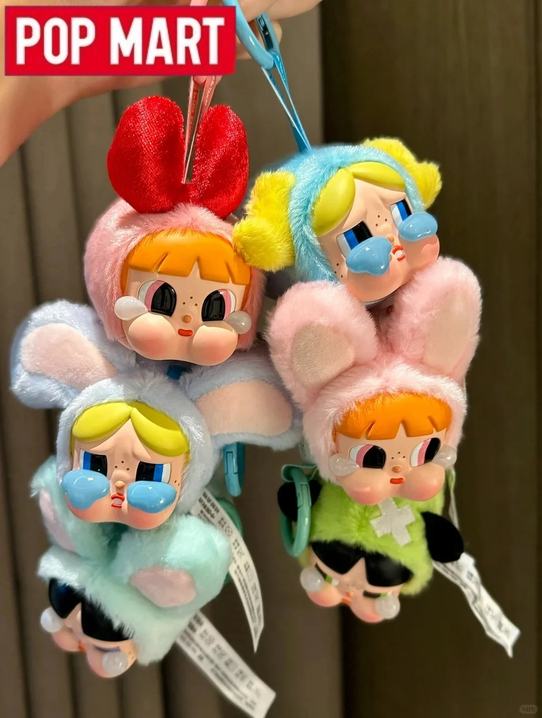 Фото POP MART CRYBABY x Powerpuff Girls Series слепая коробка Kawaii Mystery Box Guess Bag игрушки кукла милая аниме фигурка украшение для рабочего стола №3