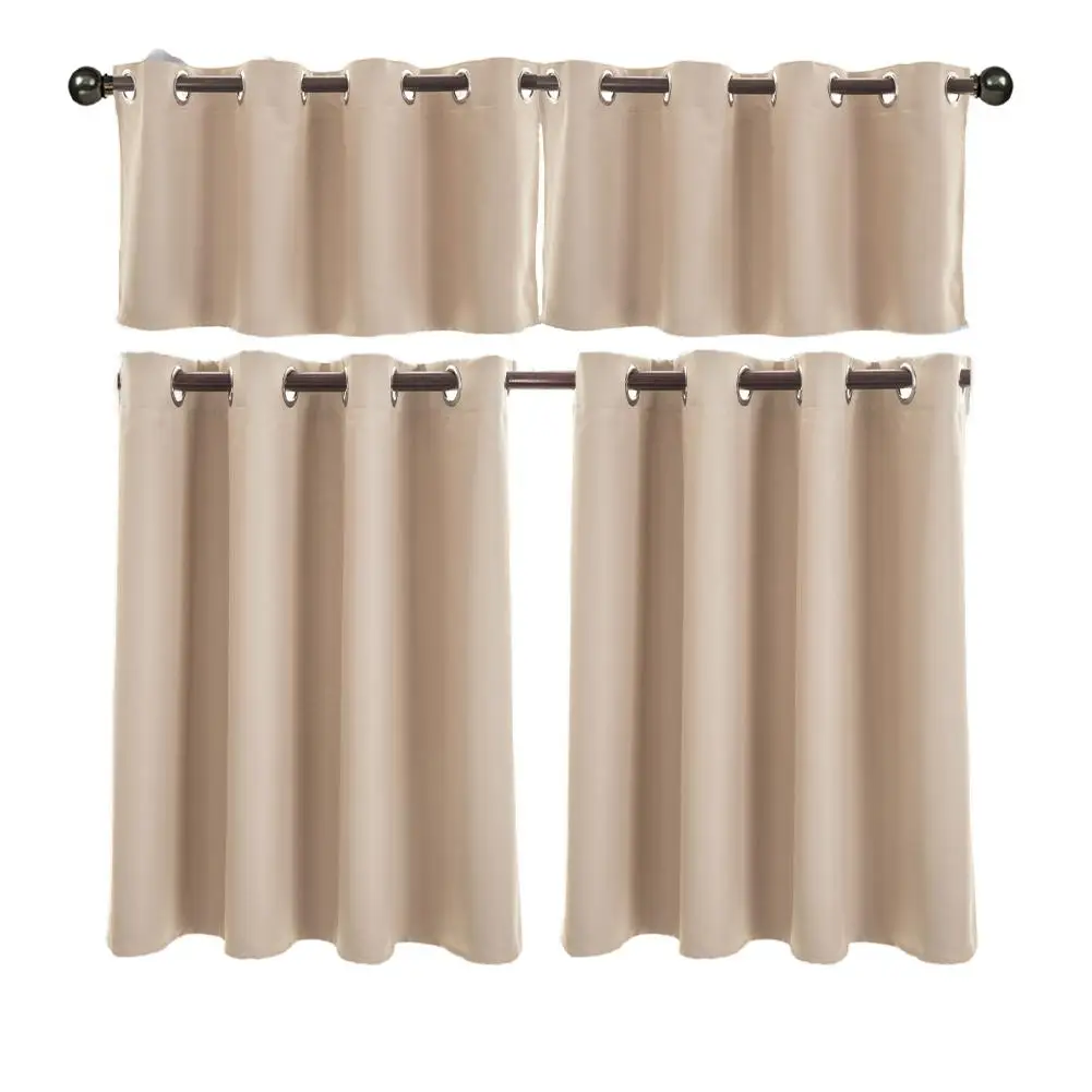 Кухонные затемняющие шторы в комплекте