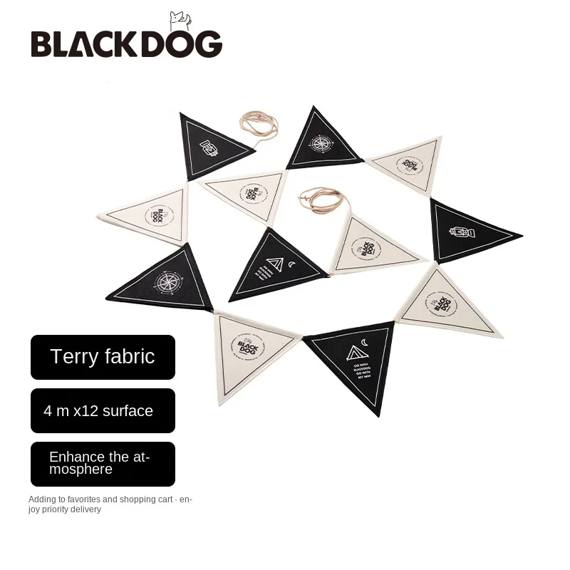 

Blackdog 12pcs length 4m Outdoor Camping Atmosphere Pennant Camping Party Decoration Festival Team Birthday Banneret