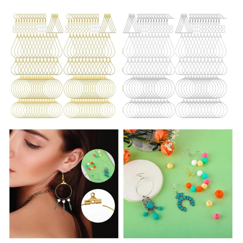 95AB Набор из 200 штук для изготовления сережек крючки ювелирных изделий подвеска