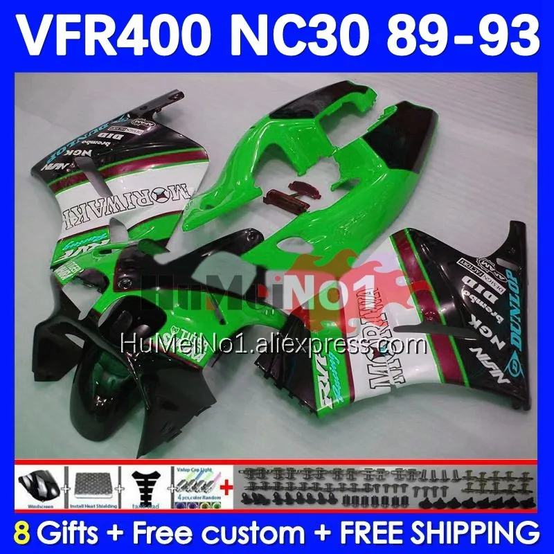 

VFR400R For HONDA VFR400 RVF VFR 400 R 400R NC30 89 90 91 92 93 151No.153 green stock RVF400R 1989 1990 1991 1992 1993 Fairings