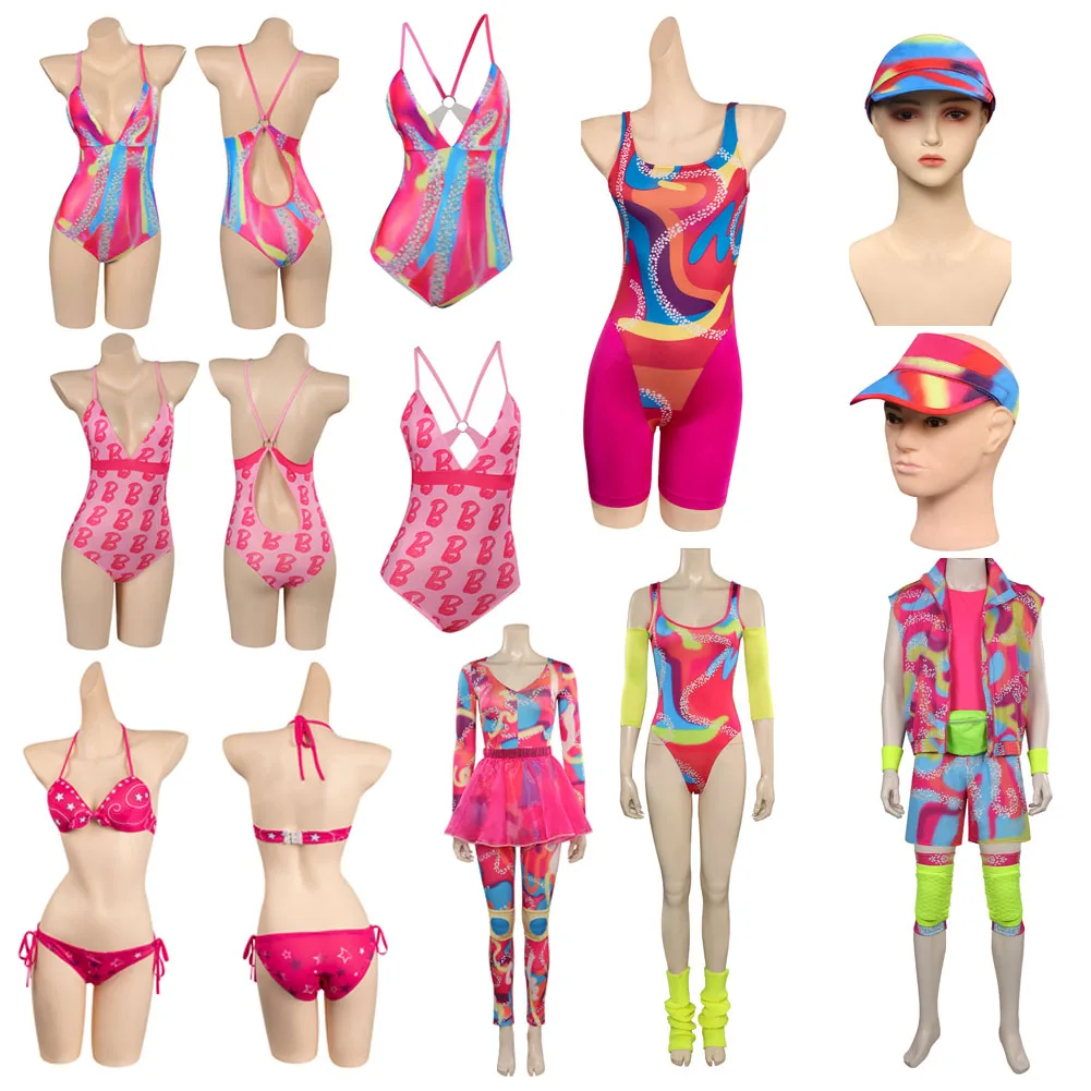 

Margot Barbier Cosplay Women Sexy 3D Printed Swimsuit Costume Outfits Female Swimwear Summer Halloween Carnival Party Jumpsuit