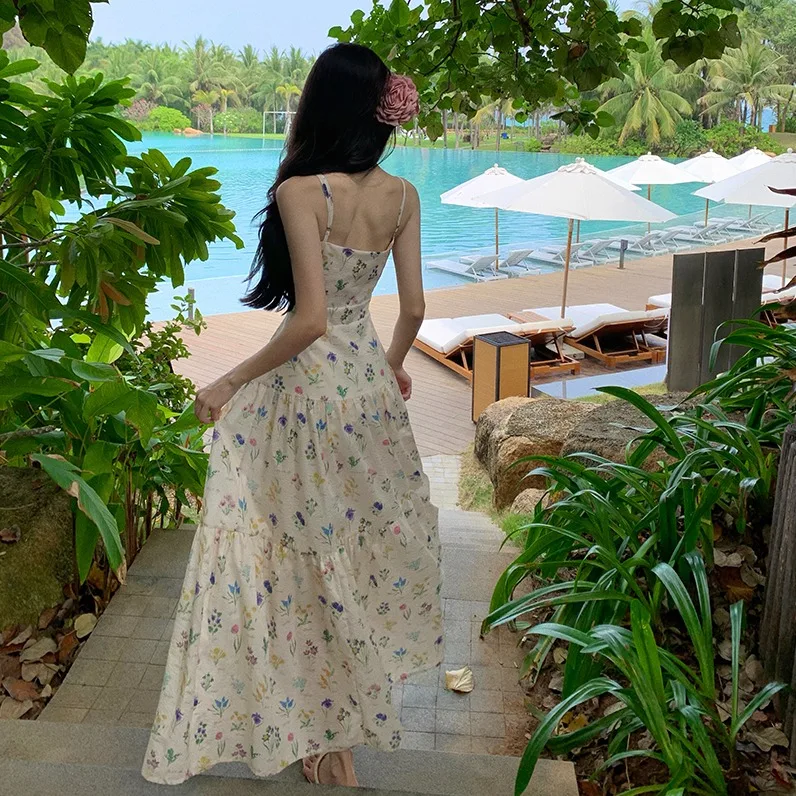 Платье женское приталенное во французском стиле милая кофта с принтом без