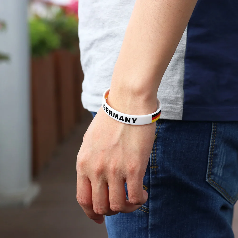 

Bracelet Silicone Wristbands Wristband Flag Country Bracelets Rubber Sports Germanymen Cup World Ring Hand Fashion Fan Patriotic