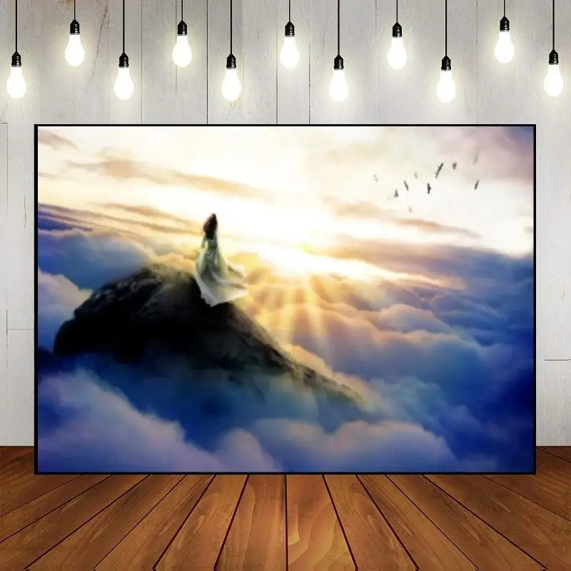 

God Jesus Background Party Birthday Decoration Renaiss Baby Shower Custom Backdrop Photography Backdrops Photo Studio Camera