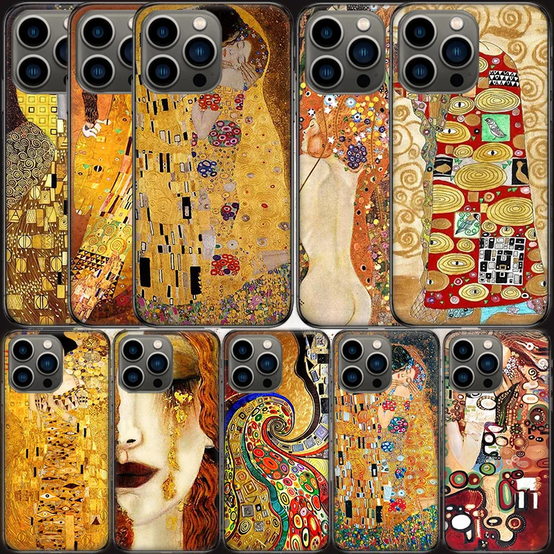 

Чехол для телефона Kiss by Gustav Klimt Desig для Apple Iphone 13 12 Mini 11 14 Pro Max Cover SE 2020 X XS XR 8 7 6 6S Plus 5