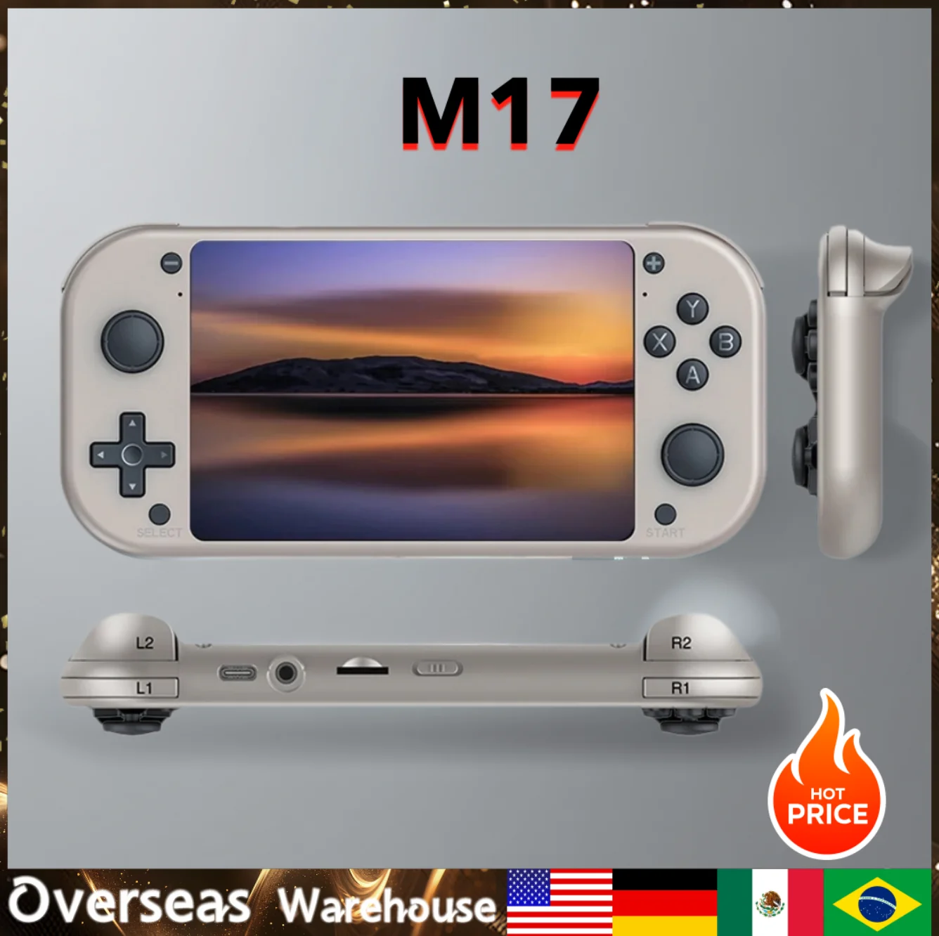 M17 Ретро портативная игровая консоль с открытым исходным кодом Linux система 4