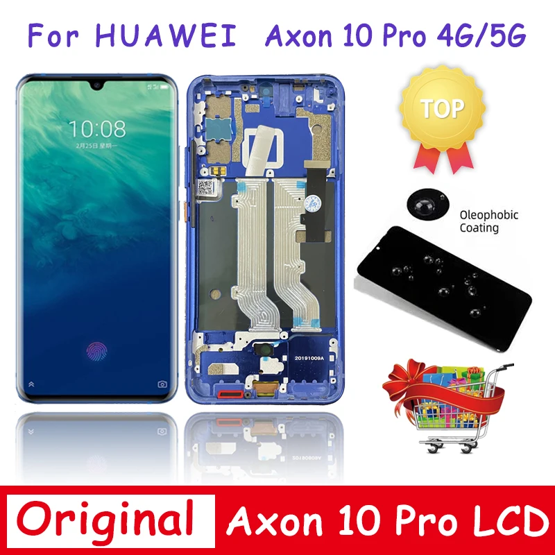 Оригинальный дисплей 6,47 дюйма для замены ZTE Axon 10 Pro 4G/5G, ЖК-дисплей, 10-точечный экран с дигитайзером в сборе, A10P3251, A10P3351, A2020