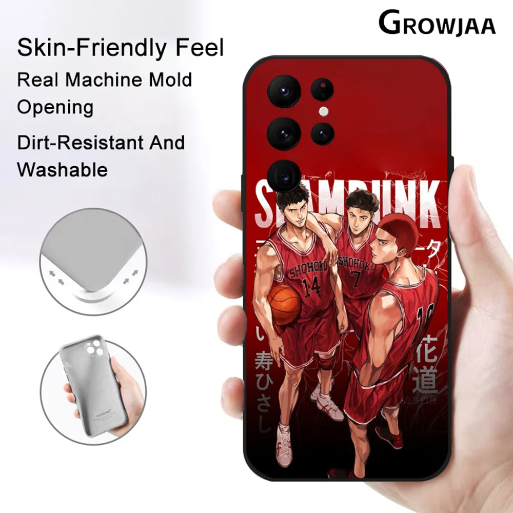 Чехол для телефона S-Slam Dunk Anime Basketball Samsung Galaxy S24 Ultra S22 S23 S21 S20 5G Защитный силиконовый