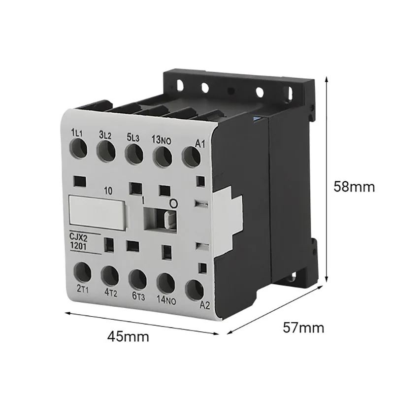 Фото CJX2-K0910 K1210 K1610 Мини-контактор переменного/постоянного тока Din-рейка 3P 3main 1NO/3main 1NC Напряжение катушки 230В 50/60Гц 6A 9A 12A 16A 12V 24V №5