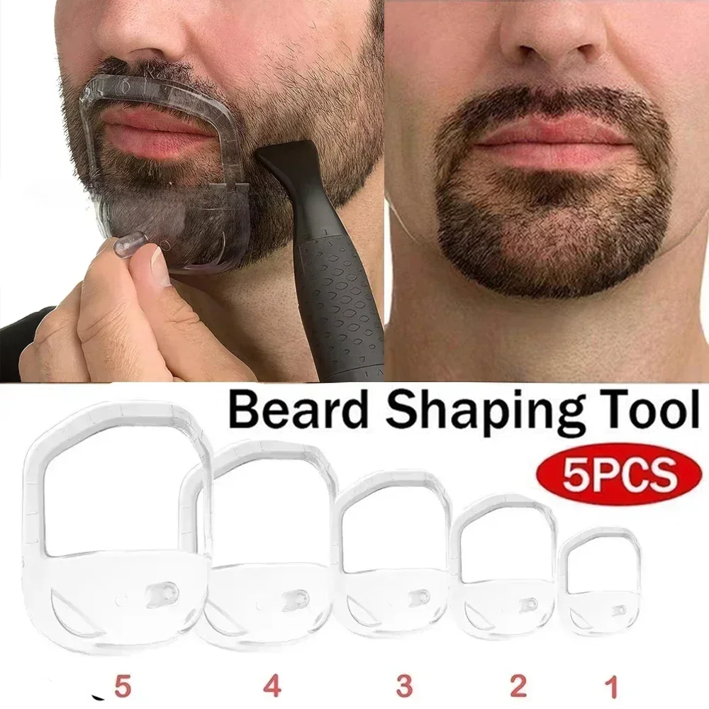 HOT 5Pcs Beard Styling Template French or Goatee Shaving Whisker Shaping Tool Trimming Supplies Men's Care