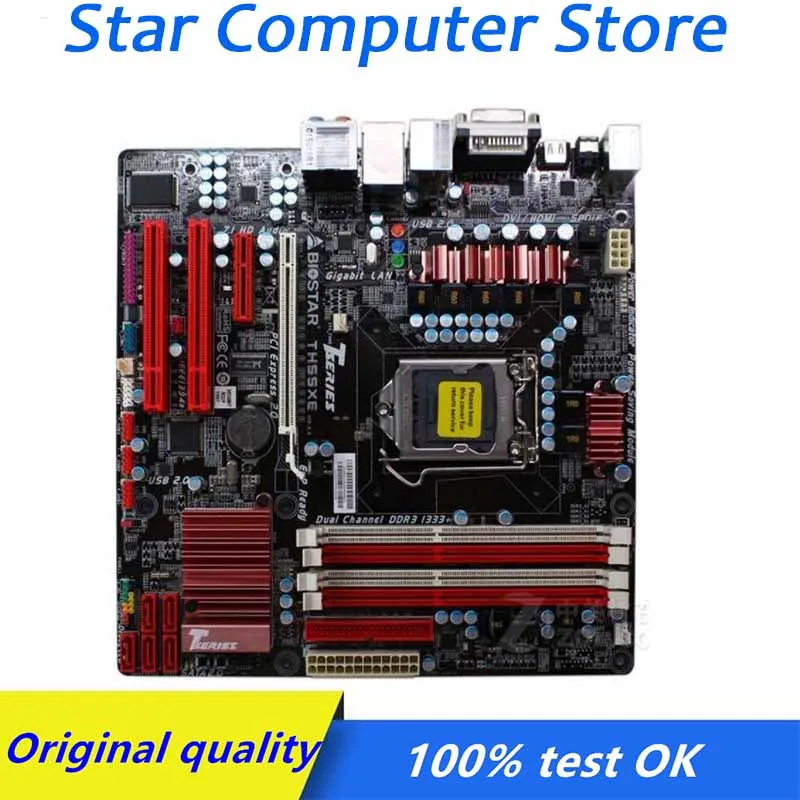 

Socket LGA 1156 Biostar TH55 XE Original Desktop Motherboard DDR3 PCI-E 2.0 For Intel H55 Used motherboard
