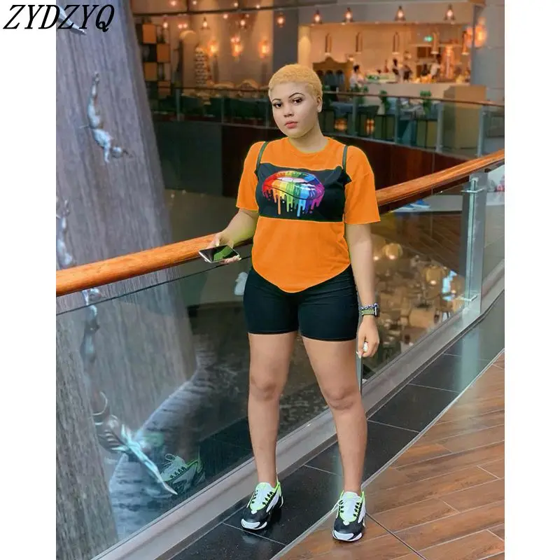 

ZYDZYQ 2 Piece Sets Women Summer Mesh Short Sleeve T-shirt Shorts Sets Y2k Clothes Lounge Vacation Outfits Streetwear Wholesale