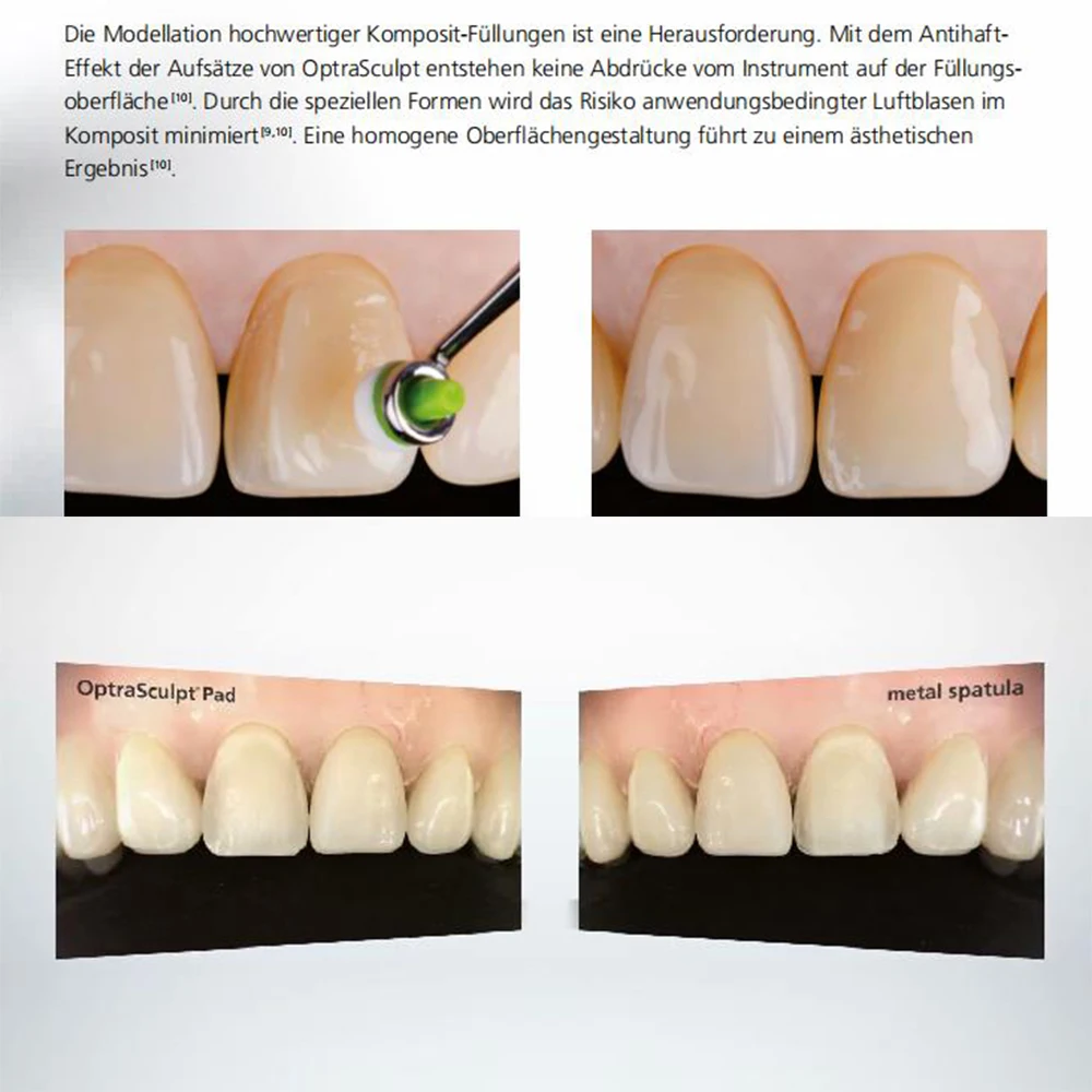 Dental Composite Optrasculpt Pad Assortment Kit Resin Tool Foam Mode 4/6mm Handle*1PCS OptraSculpt Foam Pad*60PCS
