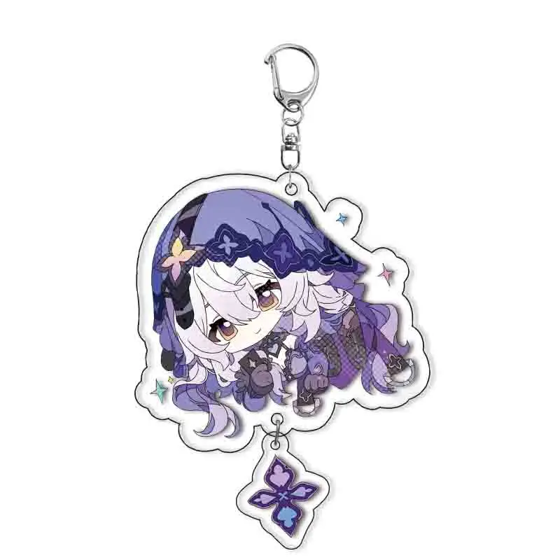 Honkai Star Rail Game Keychain For Penocony Robin Acheron Aventurine Black Swan Sparkle Misha Clara With Pendant