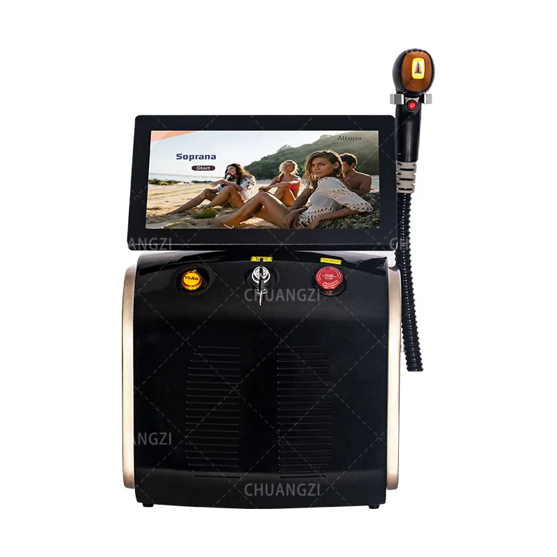 808 нм 755 1064 новейший портативный диодный лазер для удаления волос охлаждающая