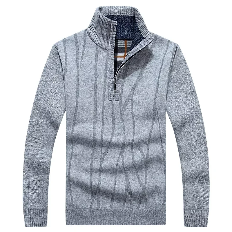 

NEW IN Autumn New Men's Casual Sweater coat Pullovers Male Winter Slim Fit Stand Collar Sweatercoat Knitted Pullover M-3XL