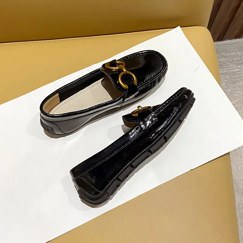 Ranbetty Women's Cow Leather Casual Penny Loafers Ladies Moccasins Soft Casual Walking Driving Comfort Slip-On Fashion Boat Shoe