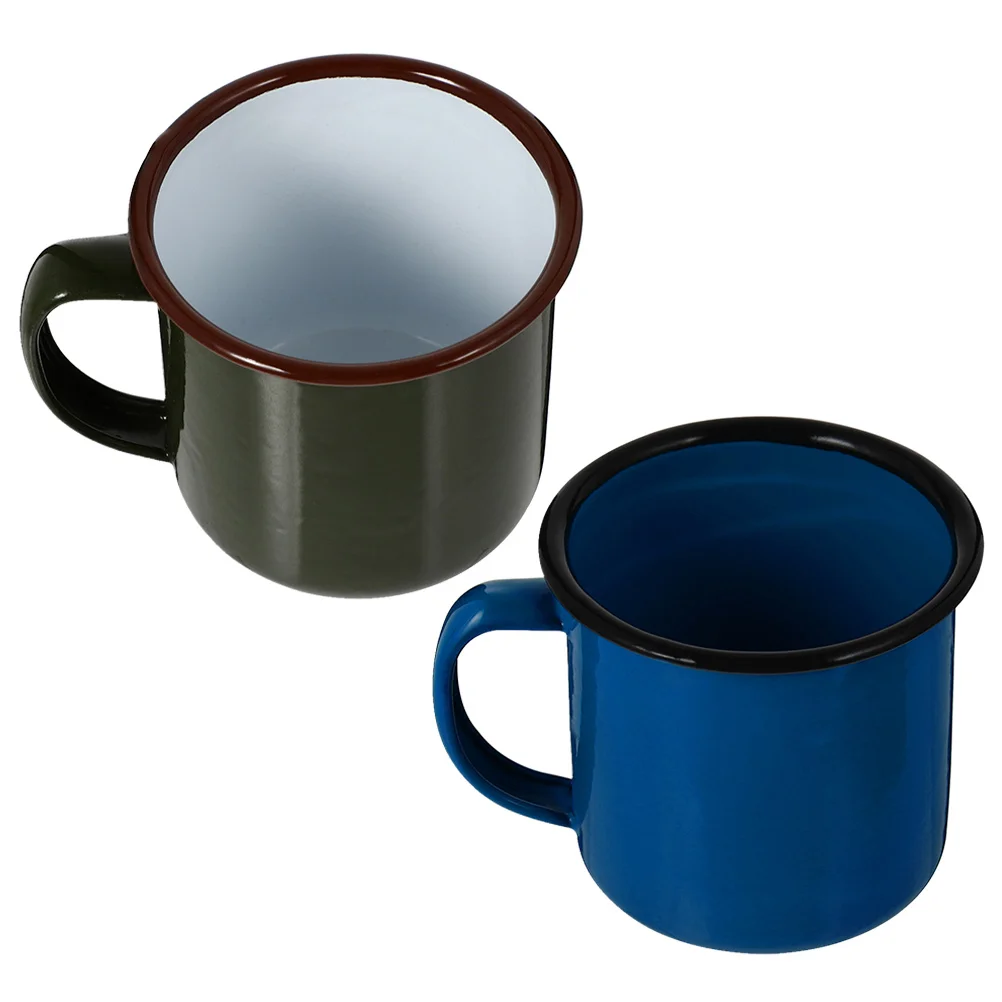 

Mug Enamel Cup Coffee Camping Mugs Cups Water Tea Drinking Vintage Metal Tin Enamelware Campfire Travel Retro Camp Tumbler