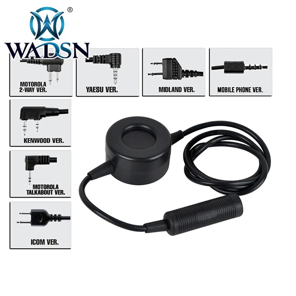 

WADSN TCI Тактический PTT Военная стандартная версия для COMTAC/MSA/TCA/TRI Softair наушники адаптер страйкбол гарнитура аксессуары