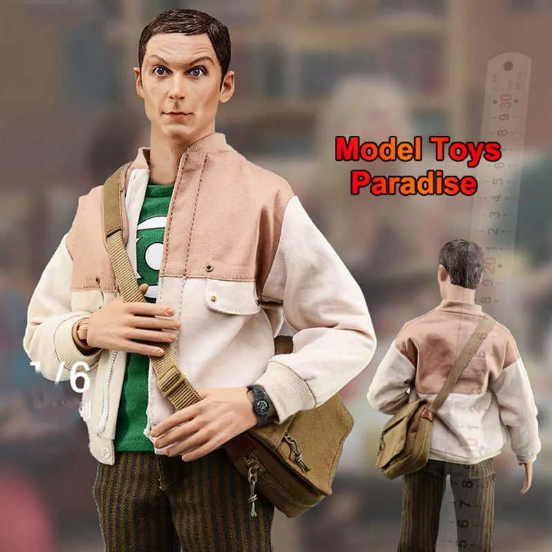 

BBK006 1/6 Scale Men Soldier Gifted Scientist Sheldon Lee Cooper Jim Parsons Full Set 12inch Action Figure Collectible Gifts