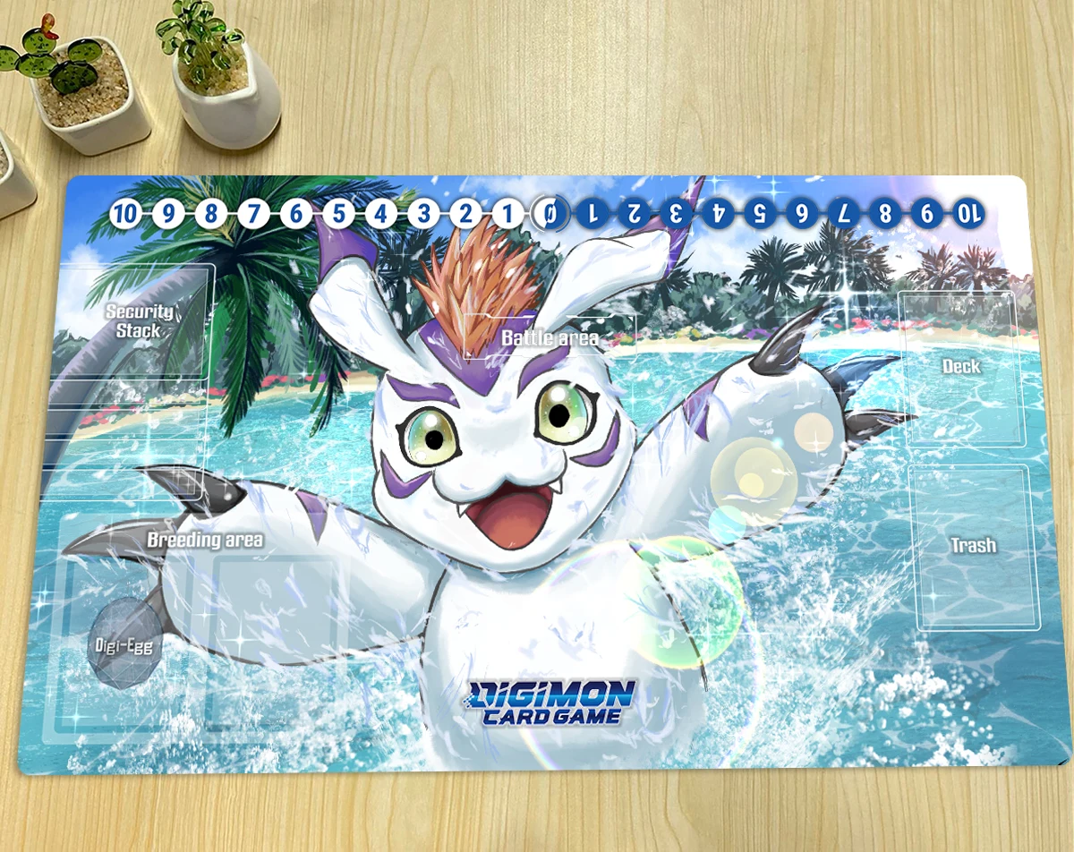

Игровой коврик Digimon Gomamon DTCG, игровой коврик для настольных игр, игровые аксессуары и сумка в подарок